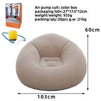 Canapé gonflable portable moderne, fauteuil pouf pliable pour le camping en plein air, la chambre à coucher, le balcon, les loisirs, la détente