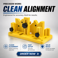 Outil de centrage et de fixation pour assemblage FDM 3D imprimé en PLA, à rainure en V, pour R&D, fabrication et personnalisation OEM