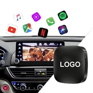 กล่อง CarPlay ไร้สาย AI Box GPS รองรับ WiFi คู่ กล่องมัลติมีเดียในรถยนต์ Android <span class=keywords><strong>Auto</strong></span> รองรับ YouTube Netflix Spotify กล่อง Android AI Box พร้อม <span class=keywords><strong>Google</strong></span> Play Store - Product Image 1
