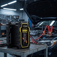 Démarreur de batterie de voiture avec compresseur d'air - Batterie externe d'urgence 12V pour démarrage et gonflage