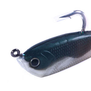 7cm 10g 5 pièces/sac chine pêche Silicone leurre noir vairon engrenage doux alose appâts de pêche brochet leurre plomb tête plombée basse pêche leurre - Product Image 5