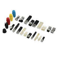 Connecteur à sertir LED sans soudure, type D1 D2 D3, sans dénudage, réutilisable, en cuivre, 300V 9A, double fil, emballage en boîte transparente