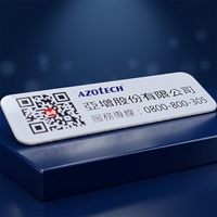 Autocollant personnalisé en aluminium avec numéro de série et code-barres, impression sur soie, étiquette métallique au design personnalisé
