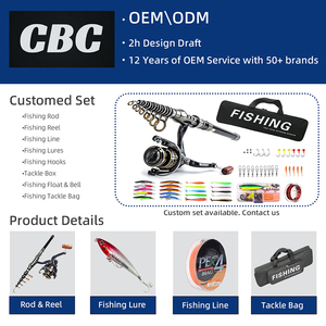 Black and Silver Carbon Fiber Fishing Rod Set for Carp for <strong>Sea</strong> Fishing Outdoor Fishing Gear Cross-Border Wholesale - Product Image 5