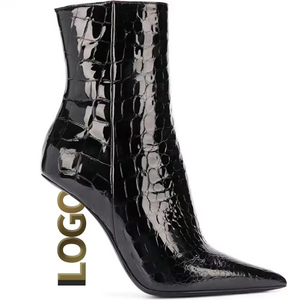 Bottes sur mesure 2026 de haute qualité pour femmes en cuir PU ou véritable, à talons hauts, bout pointu, avec logo personnalisé, bottes au-dessus du genou, bottes au genou, bottines - Product Image 1