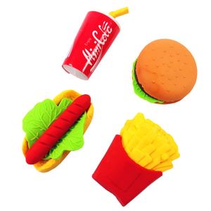 Toptan Hamburger kızartması desen fast food tasarım kalem kauçuk küçük silgi - Product Image 3