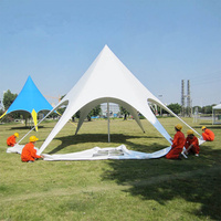 Toldo de verano personalizado para 10 personas al aire libre, tienda de campaña de playa en forma de estrella elástica para eventos a la venta
