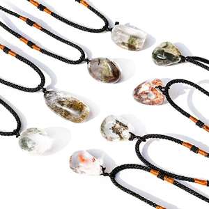 Colgante <span class=keywords><strong>fantasma</strong></span> de lágrima verde natural, colgante de 2-5cm, paisaje de piedras preciosas tallado a mano, estilo de <span class=keywords><strong>amor</strong></span> grabado para ella - Product Image 3