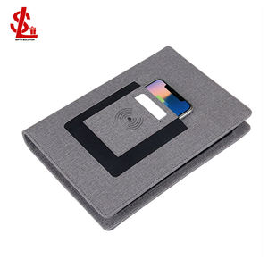 <span class=keywords><strong>Rechargeable</strong></span> en <span class=keywords><strong>cuir</strong></span> A3 Notebook Mobile Power Notepad avec U Disk Chargement sans fil Livre à feuilles mobiles Cadeau de réunion d'affaires - Product Image 2