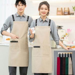 Logo <b>Kitchen</b> Barista Chef Uniform Work <b>Apron</b> for Bar Cafes Shop Grill Restaurant Canvas <b>Aprons</b> - Product Image 4