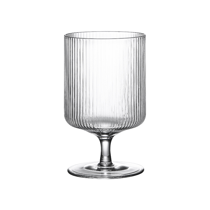 310ml Goblet glass Glass cup striped glasses cup personality ice cream cup
