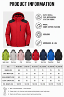 Veste à capuche intégrée standard en coton rembourré, coupe-vent, imperméable, chaude, grande taille, imprimée, pour l'extérieur
