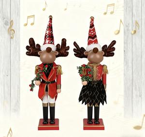 SOTE Vente Chaude <span class=keywords><strong>Casse</strong></span>-Noisette De Noël 38CM Cerf Électrique Portant Un Chapeau De Noël Décoration De Noël Cadeau Électrique - Product Image 1