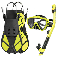 Aloma Ensemble de plongée en apnée de haute qualité pour adultes avec tuba sec anti-buée Masque à aileron réglable Lentilles en verre Équipement de plongée Natation