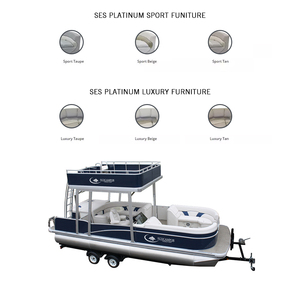 2019 Kinlife DIY Triple Motor de marco de aluminio de doble Decker <span class=keywords><strong>catamar</strong></span>án barco pontón - Product Image 3