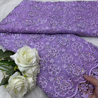 Robes pour femmes brodées de haute qualité NI.AI, en tissu de coton et de mousseline de soie couleur café, dentelle soluble dans l'eau, techniques de tricotage