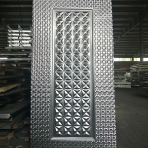 Panneaux de porte en tôle laminée à froid d'épaisseur personnalisée par le fabricant, revêtement de porte en acier - Product Image 1