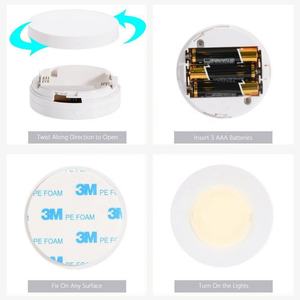 Lámpara Nocturna al por Mayor, Paquete de 6 Luces LED con 2 Controles Remotos, Luces LED para Debajo del Gabinete, Sensor Táctil, Luz de Puck - Product Image 4