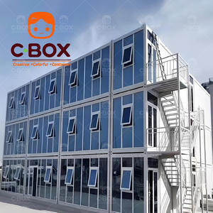 Cbox Easy Assemble Prefab Flat Pack Office Modular 3-Story Site Dormitory Mining Worker Camp Mobile Container House - Product Image 1