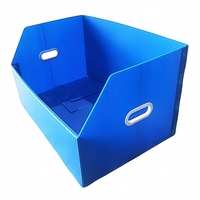 Bacs de rangement pliables en PP écologiques personnalisables, caisses en plastique recyclables empilables, antistatiques, légères, imperméables, résistantes aux UV