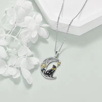 Collar con Colgante de Piedra Ojo de Gato y Plata de Ley 925, Joyería Mística Celestial Personalizada para Mujer, Venta al Por Mayor
