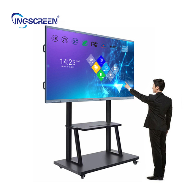 INGSCREEN EDLA 4K 98 Inch Zero Bonding UHD 3840*2160 Motherboard Infrared and Interactive Smart Boards With Touch Screen