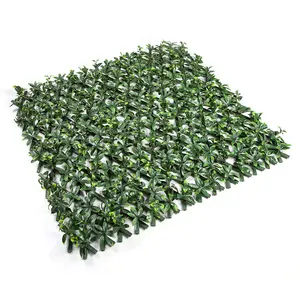 Plantes de jardin verticales naturelles haie de feuillage artificiel d'extérieur brique en plastique revêtement de murs verts vivants