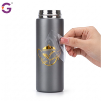 Autocollants personnalisés en relief 3D avec feuille d'or UV DTF, autocollants transparents imperméables, étiquettes de logo pour l'emballage de flacons de parfum