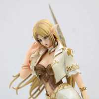 Figurines d'anime personnalisées pose debout elfe blanc femme Mage figurine d'action Anime 2D Sexy décor de bureau, modèle de boîtier PC, cadeau