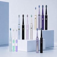Brosse à dents électrique portable, légère et fine, à piles, avec poils doux, pour adultes, économique et idéale pour les voyages