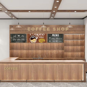 Mostrador de Cafetería para Panadería, Kiosco de Café Personalizado, Vitrina de Exhibición para Centro Comercial, Diseño Interior de Cafetería, Decoración de Cafetería - Product Image 1