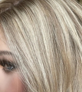 Topper anteriore In pizzo HD invisibile capelli umani di qualità Kosher ebraica 4x4 parrucchino In seta con Base In seta con pizzo sul davanti - Product Image 5