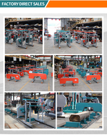 Scierie Industrielle Portable à Moteur Diesel, Entièrement Automatique, Scie à Ruban Horizontale pour Bois avec Système Hydraulique, à Vendre
