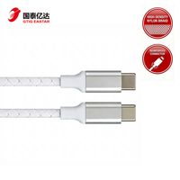 Câble de charge rapide PD tressé en PVC de haute qualité 30W Type-C vers Type-C, conducteur en cuivre pur, transfert de données 480 Mbps, pour ordinateur et écouteurs