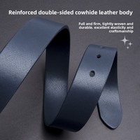 Ceinture en cuir véritable GUGETI avec logo métallique personnalisé, boucle en alliage, style décontracté et professionnel, respirante, durable, classique et vintage