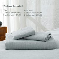 Ensemble de housse de couette en lin pur respirant de style japonais 100% lin français naturel