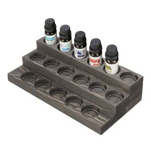 Solid Wood Essential Oil Rack Rectangle Multi Layer Storage <b>Shelf</b> For <b>Desktop</b> Organizer - Product Image 4