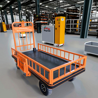 Heavy Duty Personalizable 500kg 300kg Capacidad Carro eléctrico Carro de mano Plataforma de acero de cuatro ruedas Construcción de uso industrial