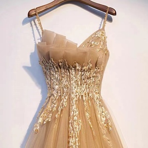 Gold Dress for Wedding - Elegant Ball Gown Style