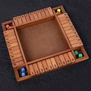 Juego de Mesa Tradicional de Madera para 4 Jugadores, Tipo Pub, con Dados, Divertido para Fiestas Familiares, Shut the Box - Product Image 5