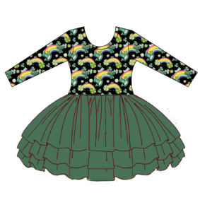 Vestido de Tul Rosa de Lujo Nuevo de Fábrica ODM Personalizado de Qingli, Vestidos de Fiesta para Niñas con Cuello en Forma de O, Vestidos de Otoño para San Valentín - Product Image 3