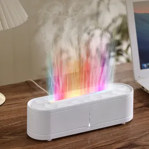 Colorful Flame Aroma Diffuser Air Humidifier Simulation Flame Diffuser Essential Oilwith Remote Control Machine For Home