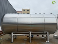 20 ton 20000L roestvrijstalen horizontale atmosferische vloeistofopslagtank voor voedsel, dranken, olie en chemicaliën