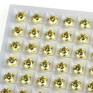 新しいライトイエローモアサナイト 0.5ct-4ct 人工ダイヤモンド VVS1 VVS2 クラリティ イエロー ラウンドジェム リング チェーン メインストーン - Product Image 3