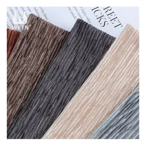 WI-V001 Factory Wholesale Super Soft Stretch Velvet Fabric Silver Crinkle Elastic Fabric for Dress Clothing