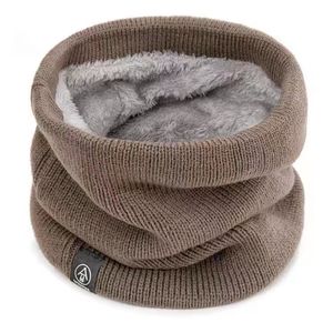 Winter Fleece Lined Knitted Neck Warmer Thickened Windproof Outdoor Cycling Face Mask For Men And Women Headband Scarf - Product Image 2