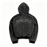Blouson bomber à capuche en toile délavée, manteau d'hiver rembourré en coton épais, logo brodé, streetwear, veste zippée, logo personnalisé