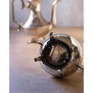 Daniele F. French Silver <b>Metal</b> Tea Set with Elegant <b>Kettle</b> and Pot for Tea Lovers - Product Image 1