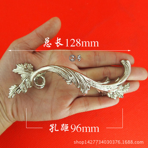 Furniture Handle Zinc Alloy 128mm Length Traditional Style Cabinet Drawer Handle Durable Bar Shape - Product Image 3