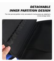 Sac de rangement pour marqueurs à double fermeture éclair en tissu Oxford, grande capacité, portable, étui pour crayons de couleur pour artistes avec poignée de transport